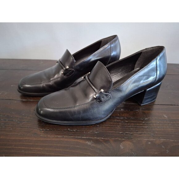 Bandolino Nest Black Leather Loafer/Pre-owned, Sz. 7N EUC - Picture 1 of 10